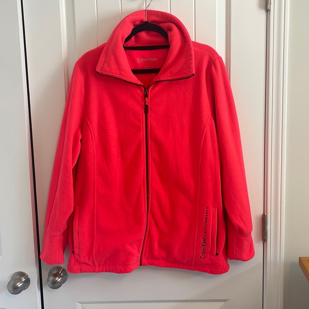 Women’s size 2X Calvin Klein performance zip up fleece sweater